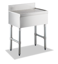 Steel Works Stainless Freestanding Underbar Drain Board, 24 x 18 x 34 Inches, 304 Stainless Steel