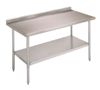 John Boos Stallion Economy Stainless Steel Work Table with 5-Inch Backsplash, 30 x 24 Inches