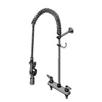 T&S Brass EasyInstall Workboard Deck-Mount Pre-Rinse Unit with Spring Gooseneck and 1.07 GPM Spray Valve