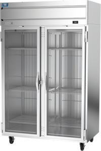 Beverage-Air Cross Temp® Top-Mounted 2-Section Reach-In Convertible Refrigerator/Freezer with Hinged Glass Doors, 45.2 Cu. Ft.