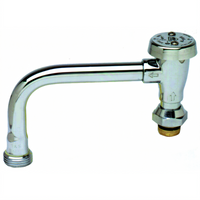 T&S Brass Vacuum Breaker Swing Nozzle with Garden Hose Adapter Outlet and Swivel Base Inlet