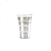 Barfly 2 oz. Stainless Steel Stepped Jigger, Non-Handled