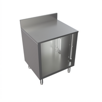 BK Resources Well Series 24-Inch x 21-Inch Flat Top Underbar Cabinet with Legs