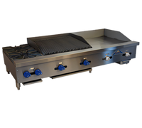 Comstock-Castle FHP60-24T-2LB 60-Inch Countertop Gas Hotplate/Griddle/Char-Broiler Combination