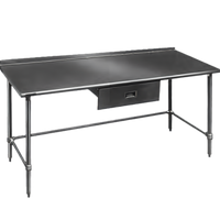 Eagle Deluxe Series 96-Inch x 24-Inch Stainless Steel Work Table with Rear Upturn