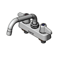 equip 4-Inch Centers Deck Mount Workboard Mixing Faucet with 6-Inch Swing Nozzle