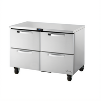 True SPEC SERIES 48-Inch 4-Drawer Undercounter Freezer, -10°F, Stainless Steel, Self-Contained Rear-Mounted