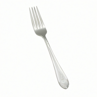 Peacock 8-Inch European Table Fork, 18/8 Stainless Steel, Extra Heavyweight, Mirror Finish