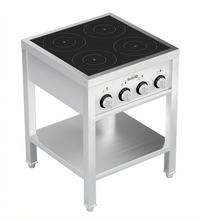 Eurodib Commercial Freestanding 4-Zone Induction Cooktop, 208V 3-Phase