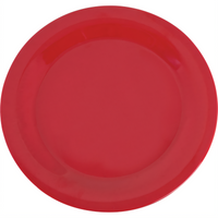Sierrus™ 10-1/2 Inch Round Red Melamine Narrow Rim Dinner Plate