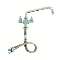 Single Hole Deck Mount Mixing Faucet with 10-Inch Swing Nozzle