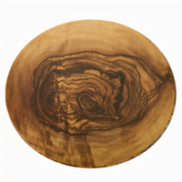 Naturals 17-1/4 Inch Round Melamine Serving Board with Olive Wood Pattern