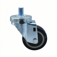 BK Resources 3SBR-5ST-PLY Shelf Casters & Leveling Feet