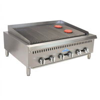 Comstock-Castle CCHRB36 Radiant Style Countertop Gas Charbroiler, 36-Inch Wide Grill Area