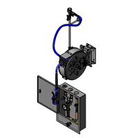 T&S Brass Wall-Mount Retractable Hose Reel Control Unit with 3/8 in. x 30 ft. Hose