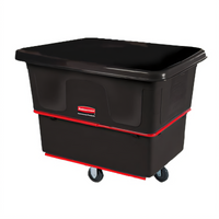 Rubbermaid Commercial Products Open-Top Utility Truck, 16 Cu. Ft., 1000 lb Capacity, Black