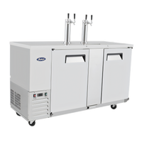 Atosa MKC68GR 68-Inch Direct Draw Keg Cooler with 3 Half-Barrel Capacity and 2 Dual Faucet Towers