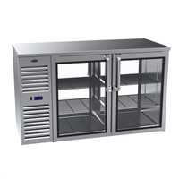 Krowne Royal Series 60-Inch Two-Section Self-Contained Pass-Thru Refrigerated Back Bar Cabinet with 4 Hinged Doors