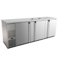 Pro-Line E-Series Three-Section Draft Beer Cooler, 95.5-Inch Wide, Stainless Steel, Less Draft Towers
