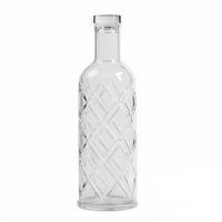 American Metalcraft 34 oz Clear Diamond Plastic Water Bottle with Cap