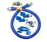 Dormont Blue Hose 1/2 Inch ID x 48 Inch Moveable Gas Connector Hose Assembly with Double Swivel MAX and SnapFast Quick Disconnect