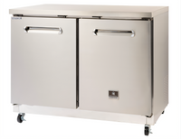 Kelvinator Commercial 2-Section Undercounter Refrigerator, 36-Inch Wide, ADA Height, 8.9 Cu. Ft., Stainless Steel