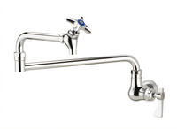 Krowne Royal Series Low-Lead Wall-Mounted Pot Filler Faucet with 24-Inch Jointed Spout