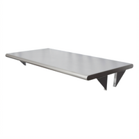 BK Resources 24 x 24 Inch Stainless Steel Pass Through Shelf, 8 Inch Max Wall Thickness