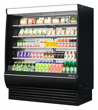 Turbo Air Extra Deep Vertical Open Display Merchandiser, 34.1 Cu. Ft., 4-Tier, Self-Contained, Black