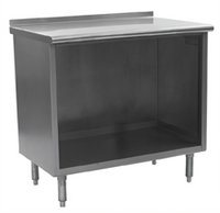 Spec-Master Open Front Stainless Steel Cabinet Base Work Table with 14-Gauge Top, 60 x 24 Inches