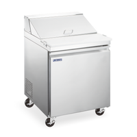 Omcan Aurora Mega Top Salad/Sandwich Prep Table, 1-Section, 27-1/2-Inch Wide, Rear-Mount Self-Contained Refrigeration