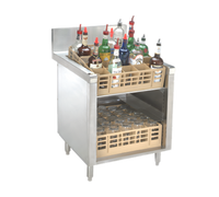 Advance Tabco Prestige Supreme Underbar Slanted-Top Glass Rack Storage Unit, 24-Inch W x 30-Inch D x 36-Inch H, 3-Rack Capacity