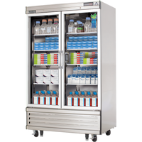 Everest Refrigeration Two-Section Laboratory Refrigerator with Full-Height Glass Doors, 33 Cu. Ft., Bottom-Mount R290