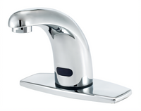 Krowne Royal Series Electronic Sensor Touchless Faucet with 4-Inch Deck Plate, Single-Hole Deck Mount, Cast Spout, Polished Chrome