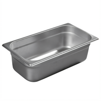 Carlisle DuraPan™ 1/3 Size Solid Steam Table Pan, 4-Inch Deep, 18/8 Stainless Steel