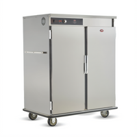 FWE TST-20 Slim-Line Mobile 2-Door Heated Holding Cabinet, Stainless Steel, Forced-Air Heat