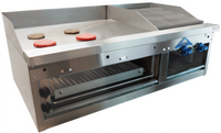 Comstock-Castle 48-Inch Countertop Gas Char-Broiler, Griddle, and Cheesemelter Combination