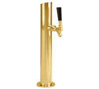 Skyline 1-Faucet Countertop Glycol-Cooled Draft Beer Tower with PVD Brass Finish
