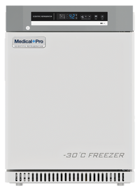 Migali Medical-Grade Biomedical Undercounter Freezer, 3 Cu. Ft., Solid Hinged Door, Manual Defrost