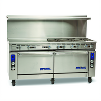 Imperial Pro Series 72-Inch Gas Restaurant Range with 6 Open Burners, 36-Inch Griddle, and 2 Convection Ovens