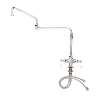 T&S Brass B-0268-01 Single-Hole Deck-Mount Low-Lead Double Pantry Mixing Faucet with 18-Inch Double-Joint Swing Nozzle