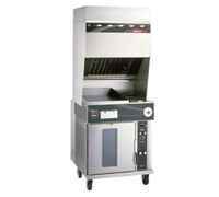 Wells VCS2000 Ventless Electric Cooktop with Self-Contained Hood, Convection Oven Base, 2 French Plates and 24-Inch Griddle