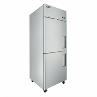 Atosa One-Section Top-Mount Reach-In Refrigerator with 2 Solid Half Doors, 21.4 Cu. Ft.