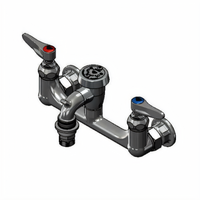 T&S Brass B-2271-POL Wall-Mount Service Sink / Mop Sink Mixing Faucet with Vacuum Breaker Spout