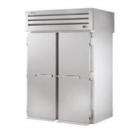 True SPEC SERIES 2-Section Roll-Thru Refrigerator with Front and Rear Solid Swing Doors, Stainless Steel