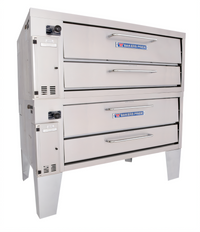 Bakers Pride Super Deck Series Gas Double-Deck Pizza Deck Oven, 54 x 34-1/2 Inch Bake Deck, Stainless Steel Exterior