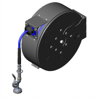 Enclosed Epoxy-Coated Retractable Hose Reel System with 3/8