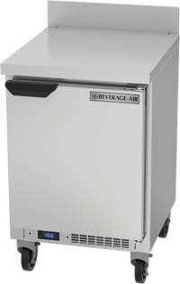 Beverage-Air 20-Inch Wide One-Section Worktop Freezer with Solid Door and 4-Inch Backsplash