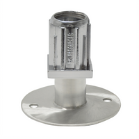 Adjustable Flange Leveling Foot with Holes for 1-1/2 Inch Square Tubing