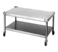 12-Inch Stainless Steel Equipment Stand with Open Base and Undershelf